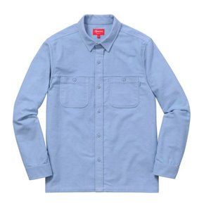Supreme Moleskin Field Shirt in light blue. Excellent condition